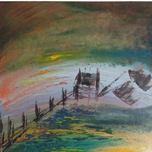 Vendita online opera dal titolo “Nebbia su San Vito Chietino” realizzata dall'artista contemporanea Lucia Dragani