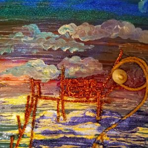 Vendita online opera dal titolo “Trabocco surreale” realizzata dall'artista contemporanea Lucia Dragani