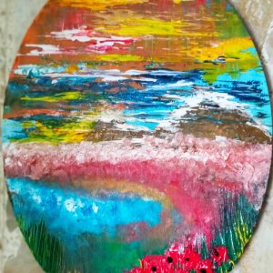 Vendita online opera dal titolo “Passeggiata estiva in campagna” realizzata dall'artista contemporanea Lucia Dragani